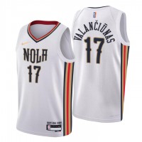 New Orleans New Orleans Pelicans #17 Jonas Valanciunas Men's Nike White 2021/22 Swingman NBA Jersey - City Edition