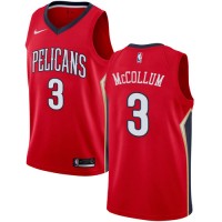 Nike New Orleans Pelicans #3 C.J. McCollum Red NBA Swingman Statement Edition Jersey
