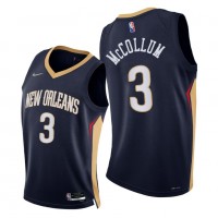 Nike New Orleans Pelicans #3 C.J. McCollum Men's 2021-22 75th Diamond Anniversary NBA Jersey Navy