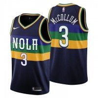 Nike New Orleans Pelicans #3 C.J. Mccollum Men's 2022-23 City Edition NBA Jersey - Cherry Blossom Navy