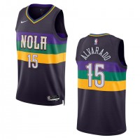 New Orleans New Orleans Pelicans #15 Jose Alvarado Unisex Nike Purple 2022-23 Swingman Jersey - City Edition