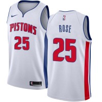 Nike Detroit Pistons #25 Derrick Rose White NBA Swingman Association Edition Jersey