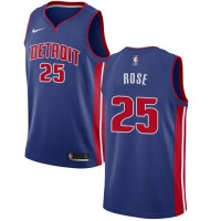 Nike Detroit Pistons #25 Derrick Rose Blue NBA Swingman Icon Edition Jersey