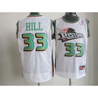 Nike Detroit Pistons #33 Grant Hill White Throwback Stitched NBA Jersey