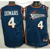 Detroit Pistons #4 Joe Dumars Blue Throwback Stitched NBA Jersey
