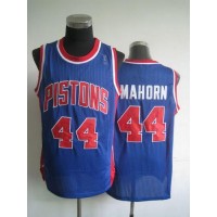 Detroit Pistons #44 Rick Mahorn Blue Throwback Stitched NBA Jersey