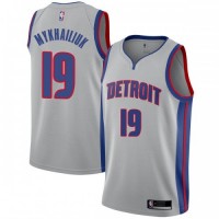 Nike Detroit Pistons #19 Sviatoslav Mykhailiuk Silver NBA Swingman Statement Edition Jersey