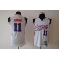 Detroit Pistons #11 Isiah Thomas White Swingman Throwback Stitched NBA Jersey