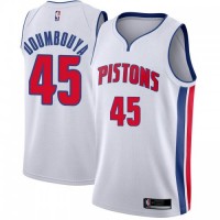 Nike Detroit Pistons #45 Sekou Doumbouya White NBA Swingman Association Edition Jersey
