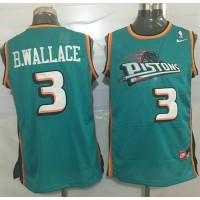 Detroit Pistons #3 Ben Wallace Green Nike Throwback Stitched NBA Jersey