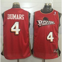 Detroit Pistons #4 Joe Dumars Red Nike Throwback Stitched NBA Jersey