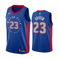 Nike Detroit Pistons #23 Blake Griffin Blue NBA Swingman 2020-21 City Edition Jersey