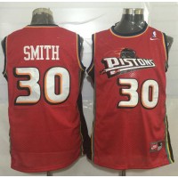 Detroit Pistons #30 Joe Smith Red Nike Throwback Stitched NBA Jersey