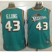 Detroit Pistons #43 Grant Long Green Nike Throwback Stitched NBA Jersey