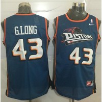 Detroit Pistons #43 Grant Long Blue Nike Throwback Stitched NBA Jersey