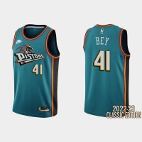 Detroit Detroit Pistons #41 Saddiq Bey Teal Men's Nike NBA 2022-23 Classic Edition Jersey
