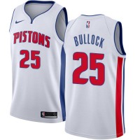 Nike Detroit Pistons #25 Reggie Bullock White NBA Swingman Association Edition Jersey
