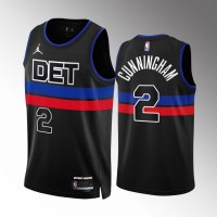 Detroit Detroit Pistons #2 Cade Cunningham Men's Black NBA 2022-23 Statement Edition Jersey
