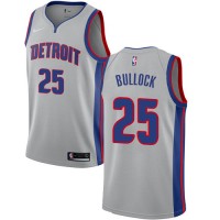 Nike Detroit Pistons #25 Reggie Bullock Silver NBA Swingman Statement Edition Jersey