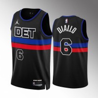 Detroit Detroit Pistons #6 Hamidou Diallo Men's Black NBA 2022-23 Statement Edition Jersey