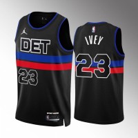 Detroit Detroit Pistons #23 Jaden Ivey Men's Black NBA 2022-23 Statement Edition Jersey