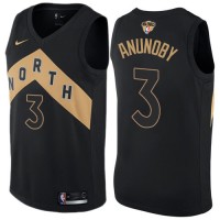 Nike Toronto Raptors #3 OG Anunoby Black The Finals Patch NBA Swingman City Edition Jersey