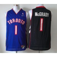 Toronto Raptors #1 Tracy Mcgrady Black/Purple Nike Throwback Stitched NBA Jersey