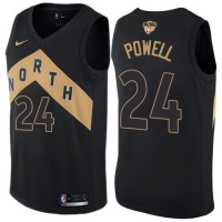 Nike Toronto Raptors #24 Norman Powell Black The Finals Patch NBA Swingman City Edition Jersey