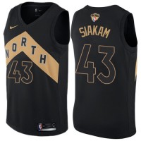 Nike Toronto Raptors #43 Pascal Siakam Black The Finals Patch NBA Swingman City Edition Jersey