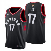 Nike Toronto Raptors #17 Jeremy Lin Black The Finals Patch NBA Swingman Statement Edition Jersey