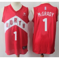 Nike Toronto Raptors #1 Tracy Mcgrady Red NBA Swingman Earned Edition Jersey