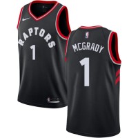 Nike Toronto Raptors #1 Tracy Mcgrady Black NBA Swingman Statement Edition Jersey