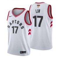 Nike Toronto Raptors #17 Jeremy Lin White The Finals Patch NBA Swingman Association Edition Jersey