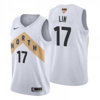 Nike Toronto Raptors #17 Jeremy Lin White The Finals Patch NBA Swingman City Edition 2018/19 Jersey