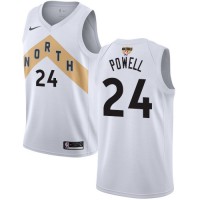 Nike Toronto Raptors #24 Norman Powell White The Finals Patch NBA Swingman City Edition 2018/19 Jersey