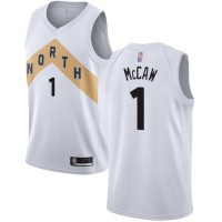 Nike Toronto Raptors #1 Patrick McCaw White NBA Swingman City Edition 2018/19 Jersey