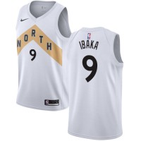 Nike Toronto Raptors #9 Serge Ibaka White NBA Swingman City Edition 2018/19 Jersey