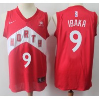 Nike Toronto Raptors #9 Serge Ibaka Red NBA Swingman Earned Edition Jersey