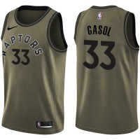 Nike Toronto Raptors #33 Marc Gasol Green NBA Swingman Salute to Service Jersey
