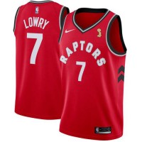 Nike Toronto Raptors #7 Kyle Lowry Red 2019 NBA Finals Champions NBA Swingman Icon Edition Jersey