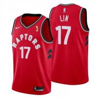 Nike Toronto Raptors #17 Jeremy Lin Red 2019 NBA Finals Champions NBA Swingman Icon Edition Jersey