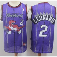Nike Toronto Raptors #2 Kawhi Leonard Purple NBA Hardwood Classics Jersey