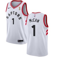 Nike Toronto Raptors #1 Patrick McCaw White 2019 NBA Finals Champions Association Edition NBA Swingman Jersey