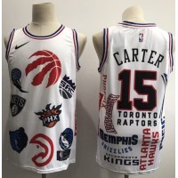 Nike Toronto Raptors #15 Vince Carter White NBA Swingman Jointly Team Jersey