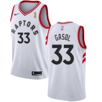 Nike Toronto Raptors #33 Marc Gasol White 2019 NBA Finals Champions Association Edition NBA Swingman Jersey