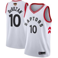 Nike Toronto Raptors #10 DeMar DeRozan White Association Edition 2019 Finals Bound NBA Swingman Jersey