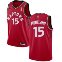 Nike Toronto Raptors #15 Eric Moreland Red 2019 NBA Finals Champions NBA Swingman Icon Edition Jersey