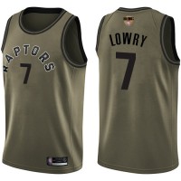 Nike Toronto Raptors #7 Kyle Lowry Green Salute to Service 2019 Finals Bound NBA Swingman Jersey