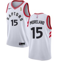 Nike Toronto Raptors #15 Eric Moreland White 2019 NBA Finals Champions Association Edition NBA Swingman Jersey