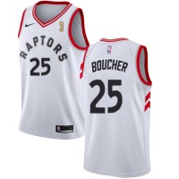 Nike Toronto Raptors #25 Chris Boucher White 2019 NBA Finals Champions Association Edition NBA Swingman Jersey